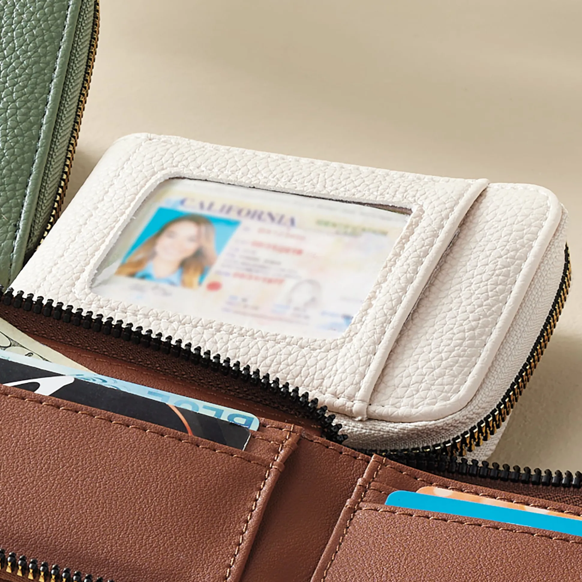 Kedzie Zip Wallet with Exterior ID Window