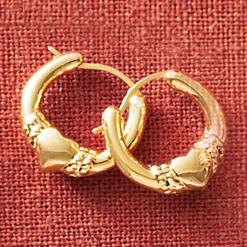 10K Gold Nano Diamond Resin Hoops