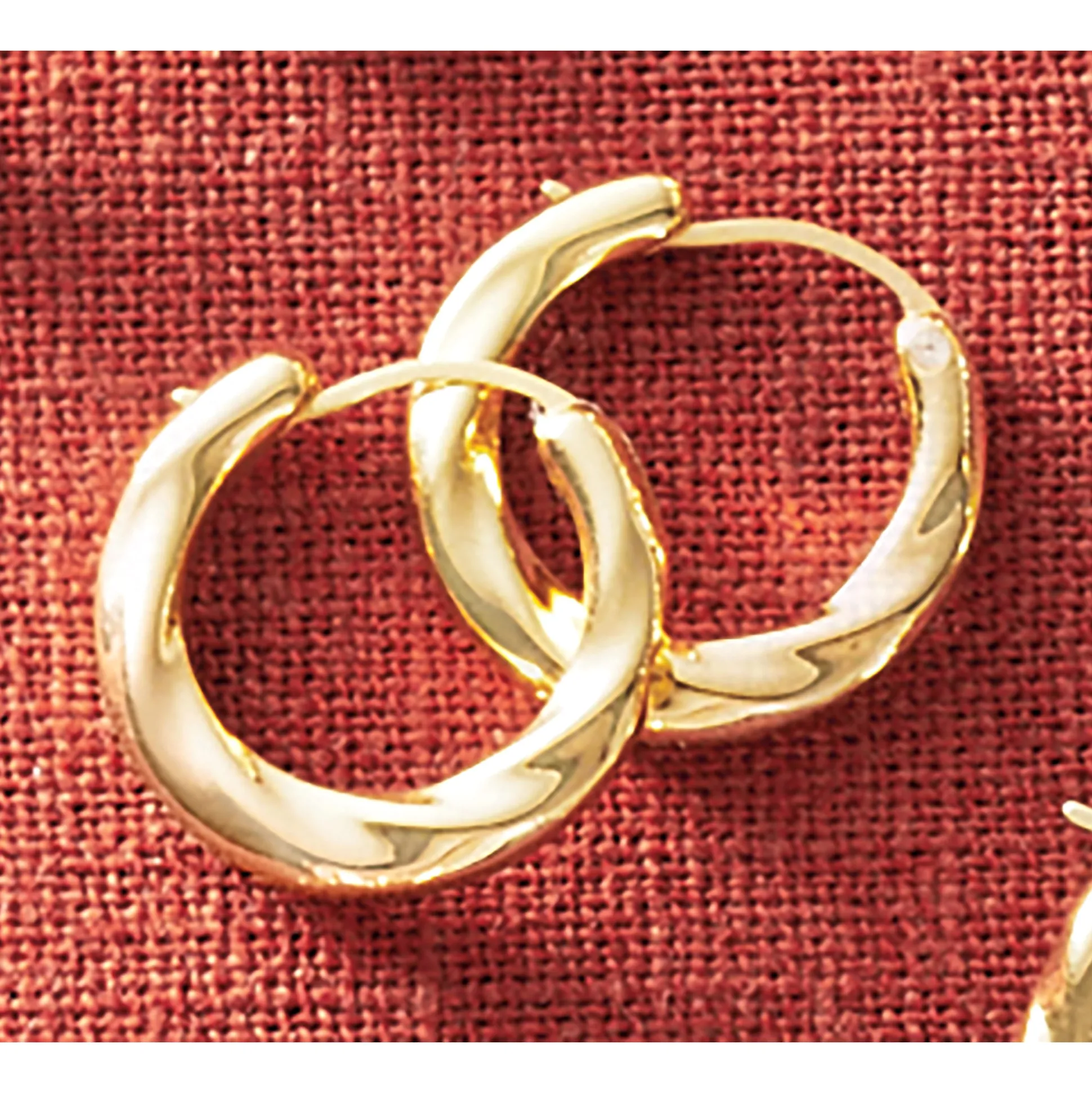 10K Gold Nano Diamond Resin Hoops