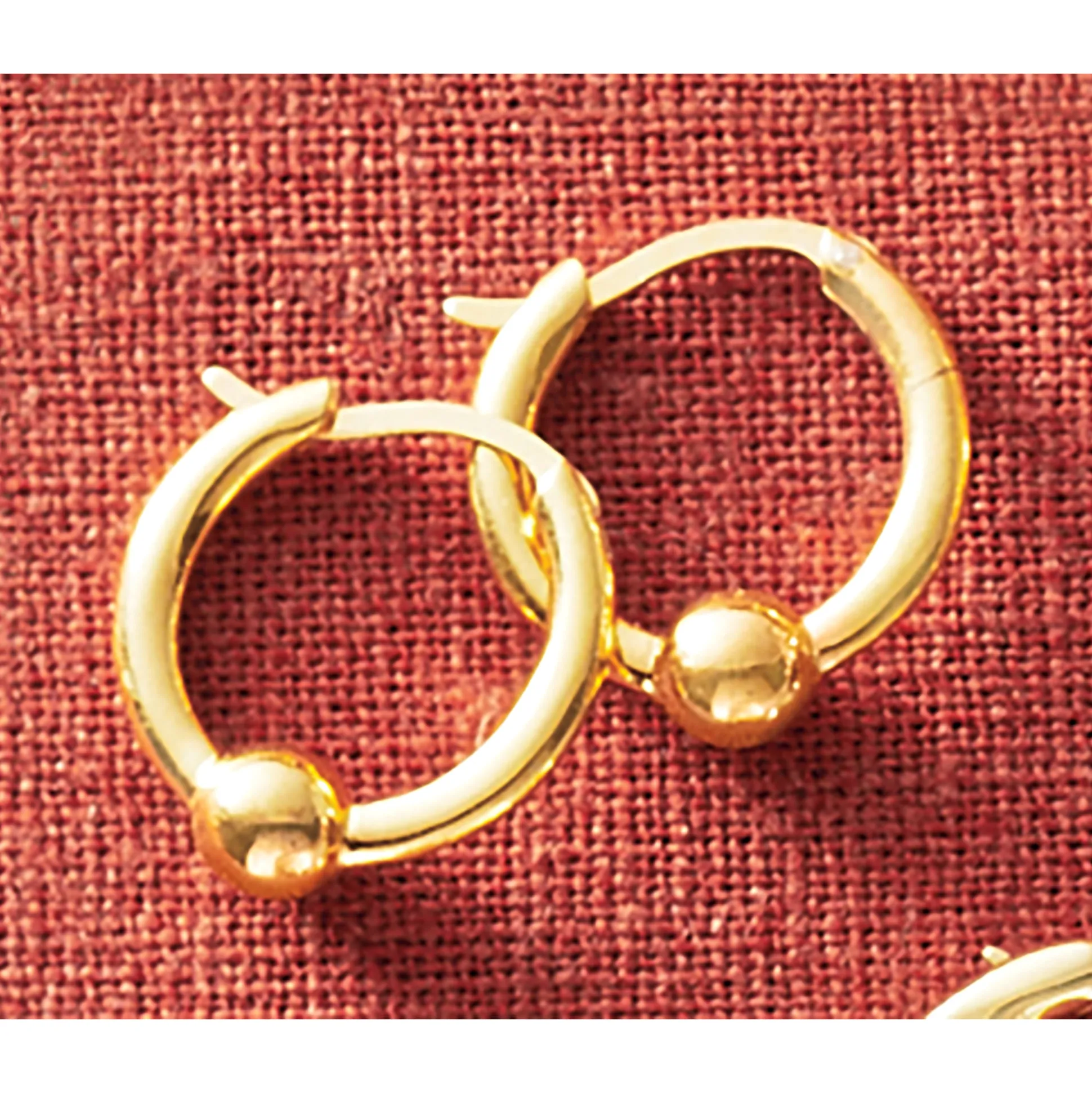 10K Gold Nano Diamond Resin Hoops