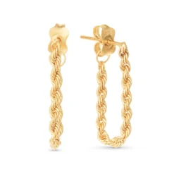 14K Gold Rope Earrings