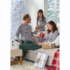 Kid's Family Christmas Holiday PJ Set in Soft, Stretchy Jersey Knit