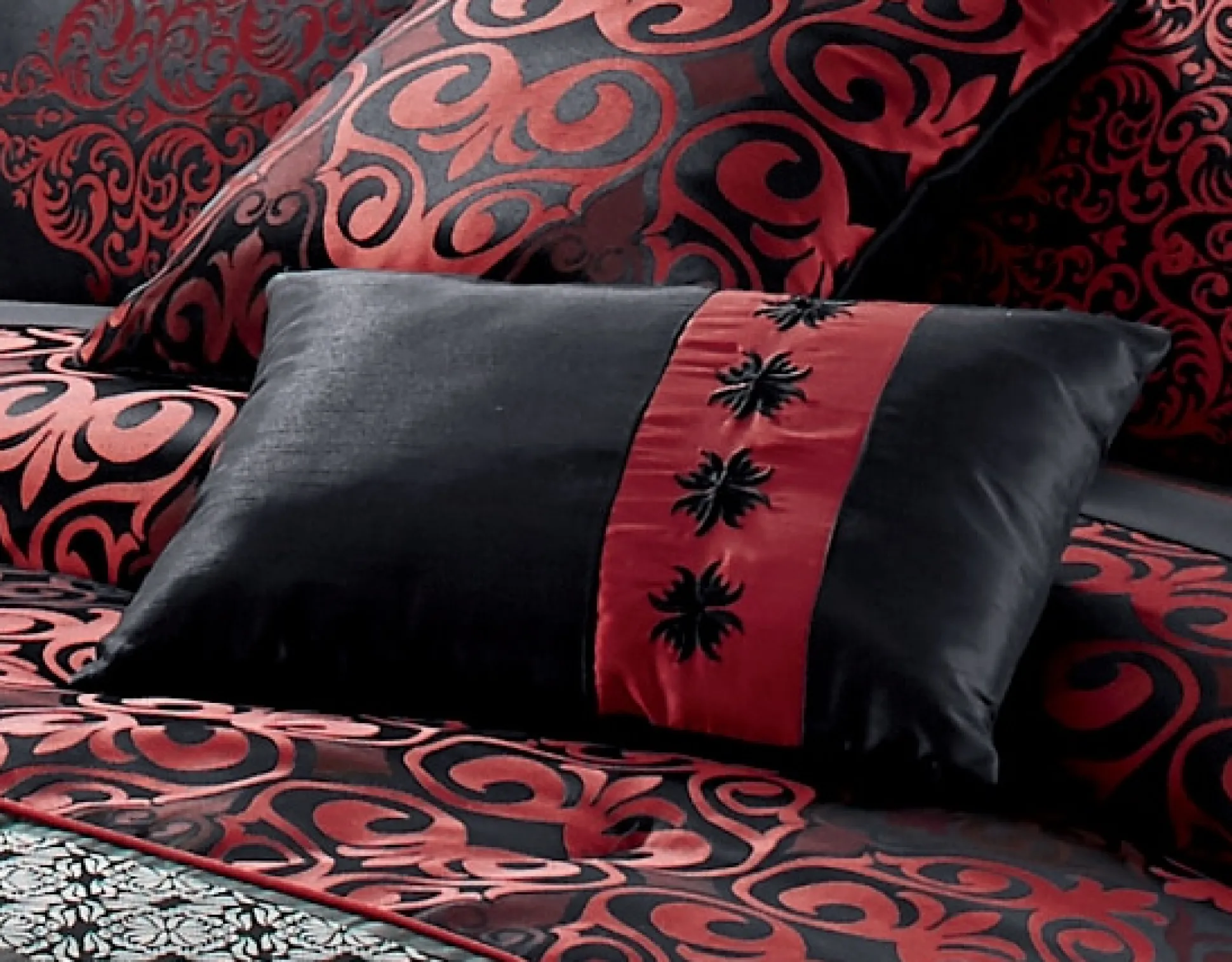 Kismet Embroidered Floral Accent Pillow