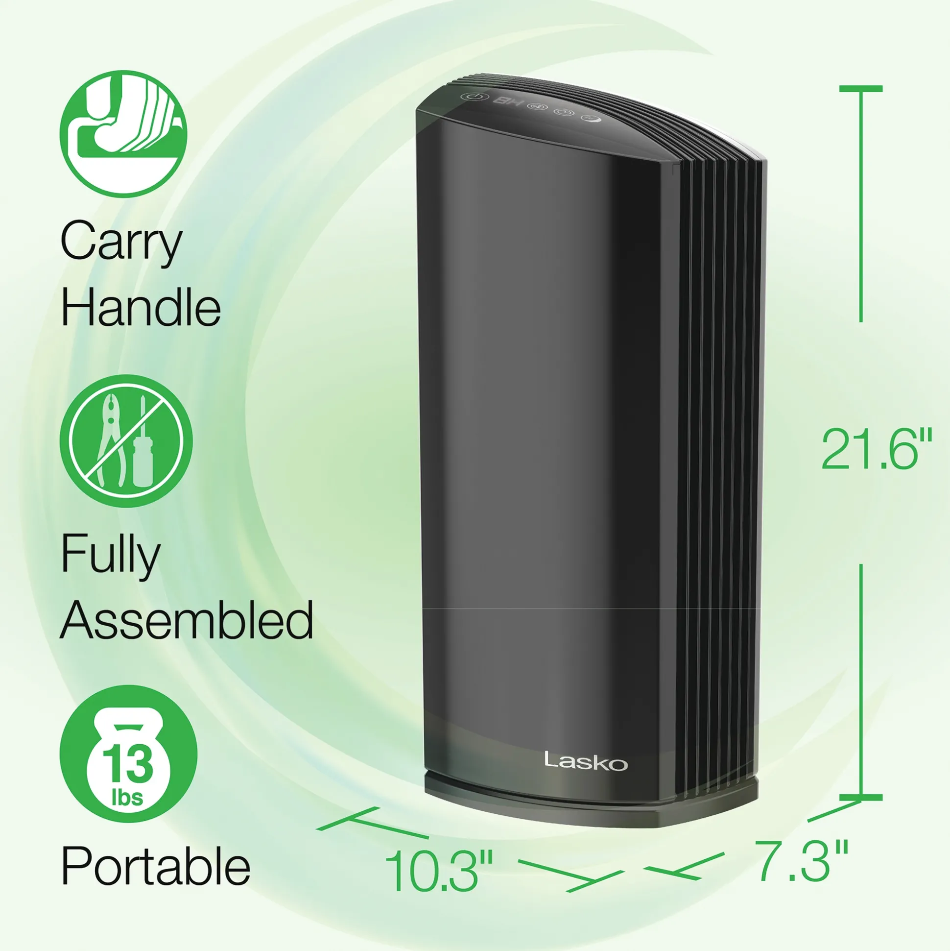 Lasko LP450 Air Purifier with Odor Reduction