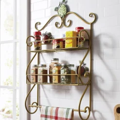 Leafy Apple Paper Towel Holder & Spice Rack
