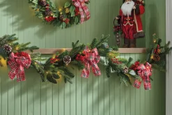 LED Lighted Pine and Berry Christmas Garland