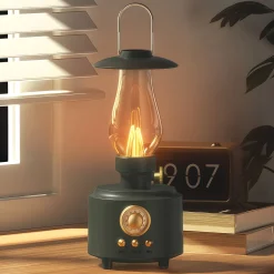 LED Vintage-Style Lantern Wireless and Portable Bluetooth Speaker