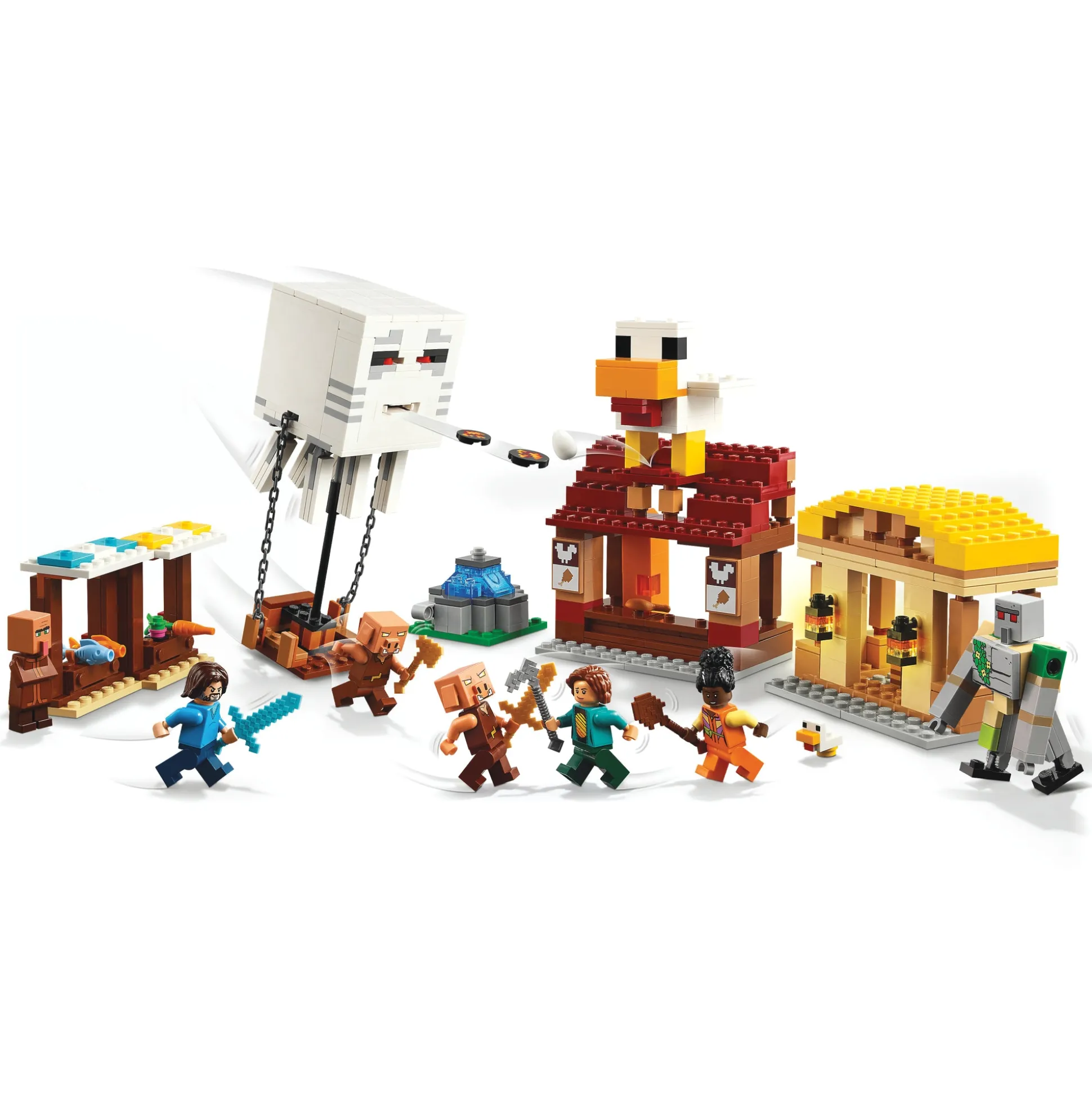 LEGO Minecraft The Ghast Balloon Village Attack