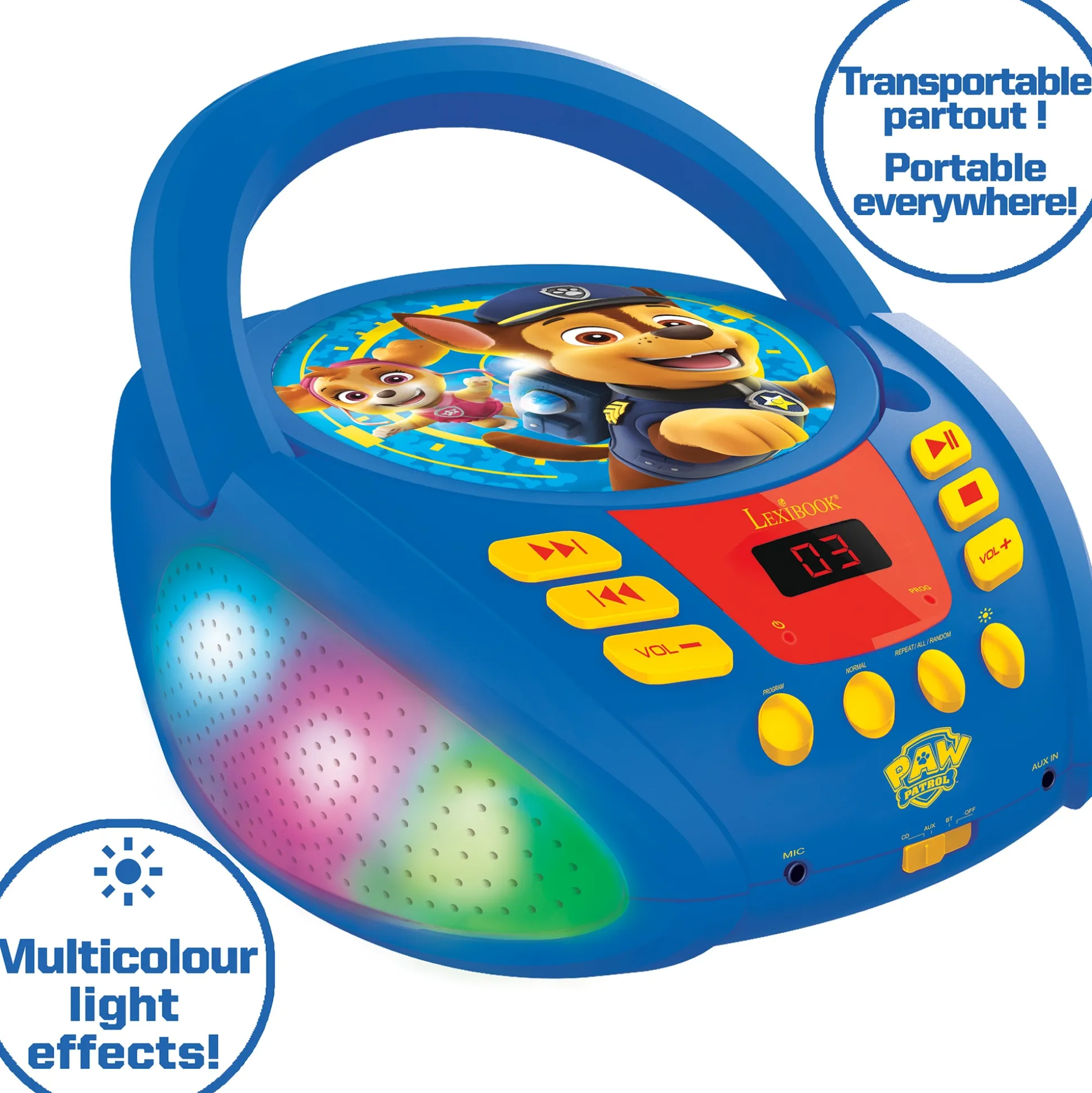 Lexibook Kids’ Bluetooth CD Player with Lights