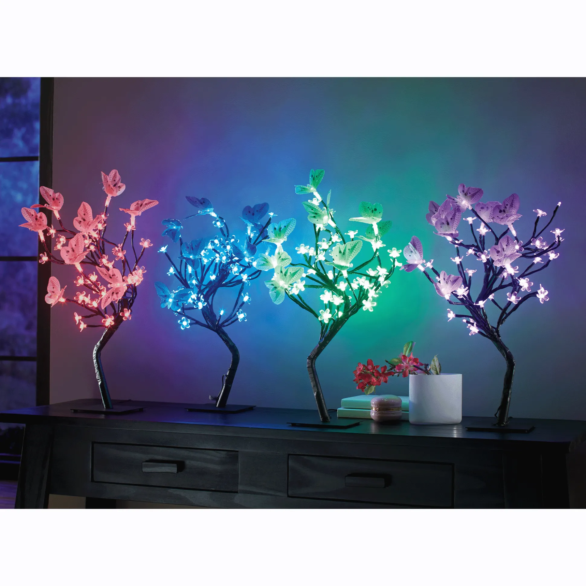 Lighted Butterfly Tree Table Lamp