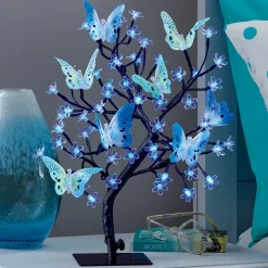 Lighted Butterfly Tree Table Lamp