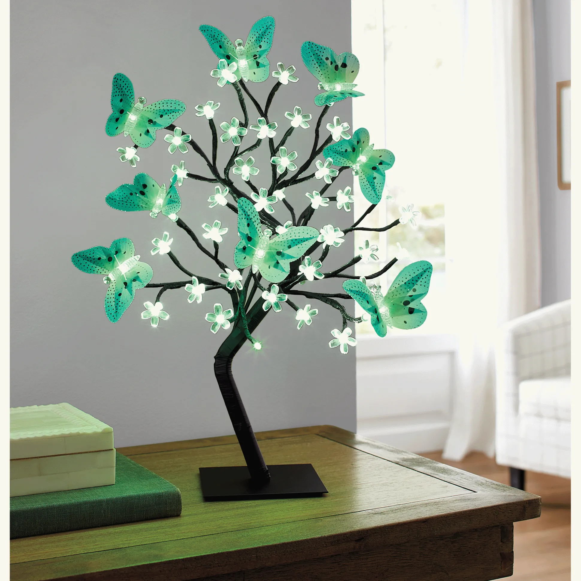 Lighted Butterfly Tree Table Lamp