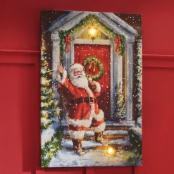 Light Up Santa Claus Canvas