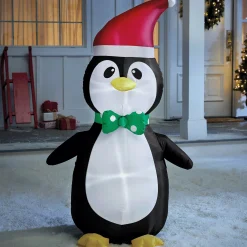 Lit Christmas Penguin Inflatable
