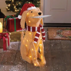 Lit Christmas Puppy Lawn Décor