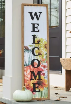 Lit Fall Welcome Porch Sign