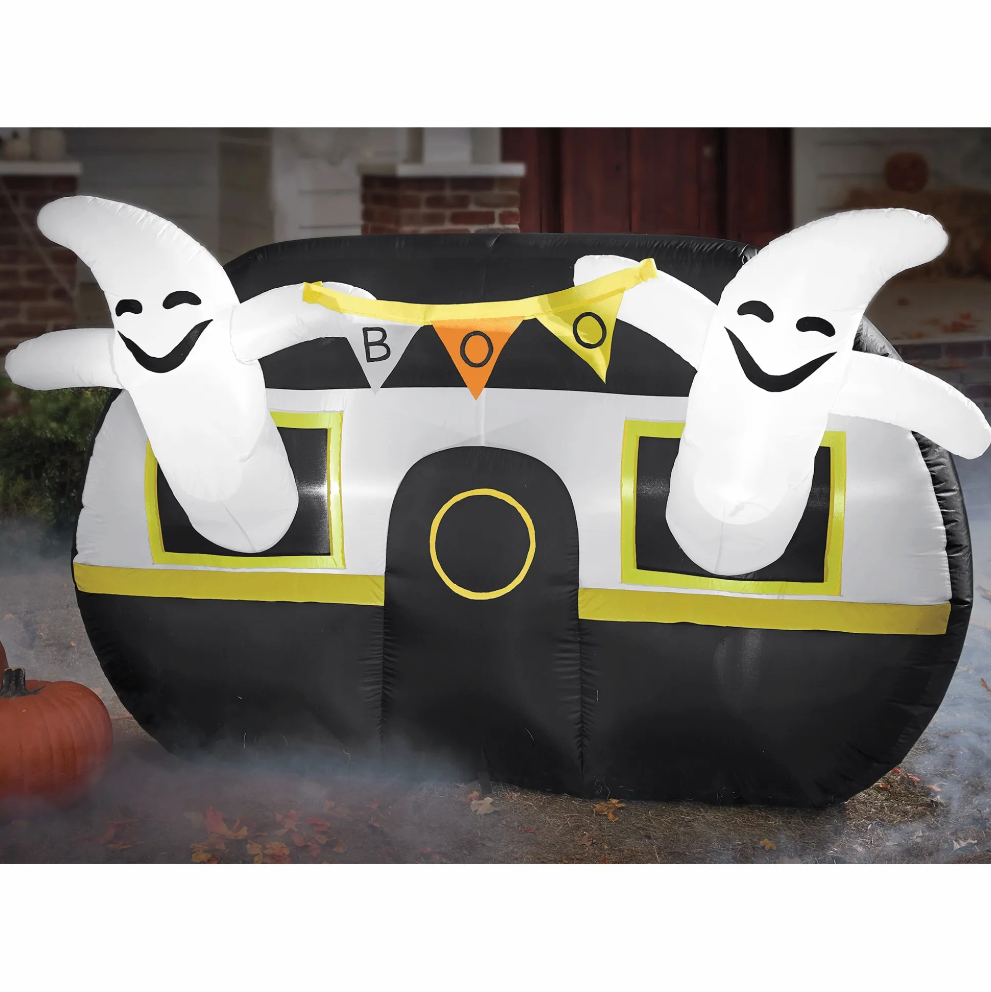 Lit Ghost Camper Inflatable