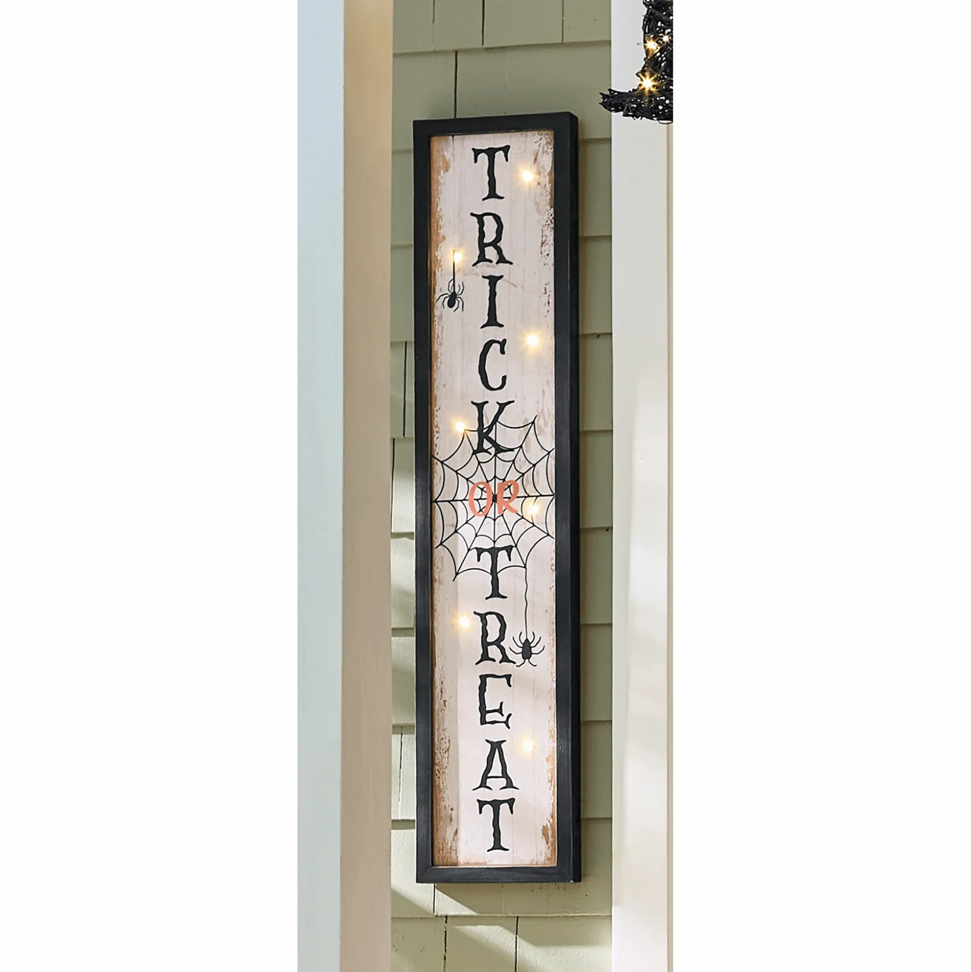 Lit Halloween Porch Sign