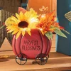 Lit Harvest Blessings Pumpkin Wagon