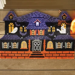 Lit Haunted House Coir Mat - 22" x 36"