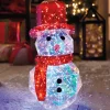 Lit Holographic Snowman