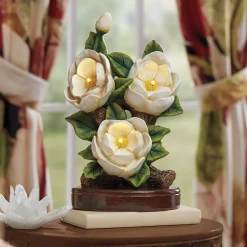 Lit Magnolia Sculpture