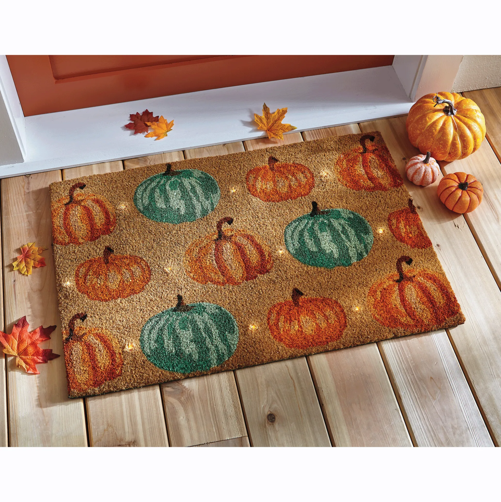 Lit Pumpkin Indoor/Outdoor Mat - 20" x 30"
