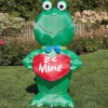 Lit Valentine Frog Inflatable