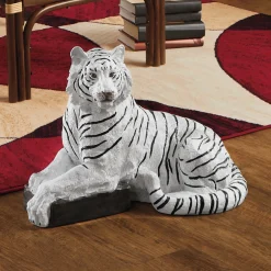 Majestic White Tiger Figurine