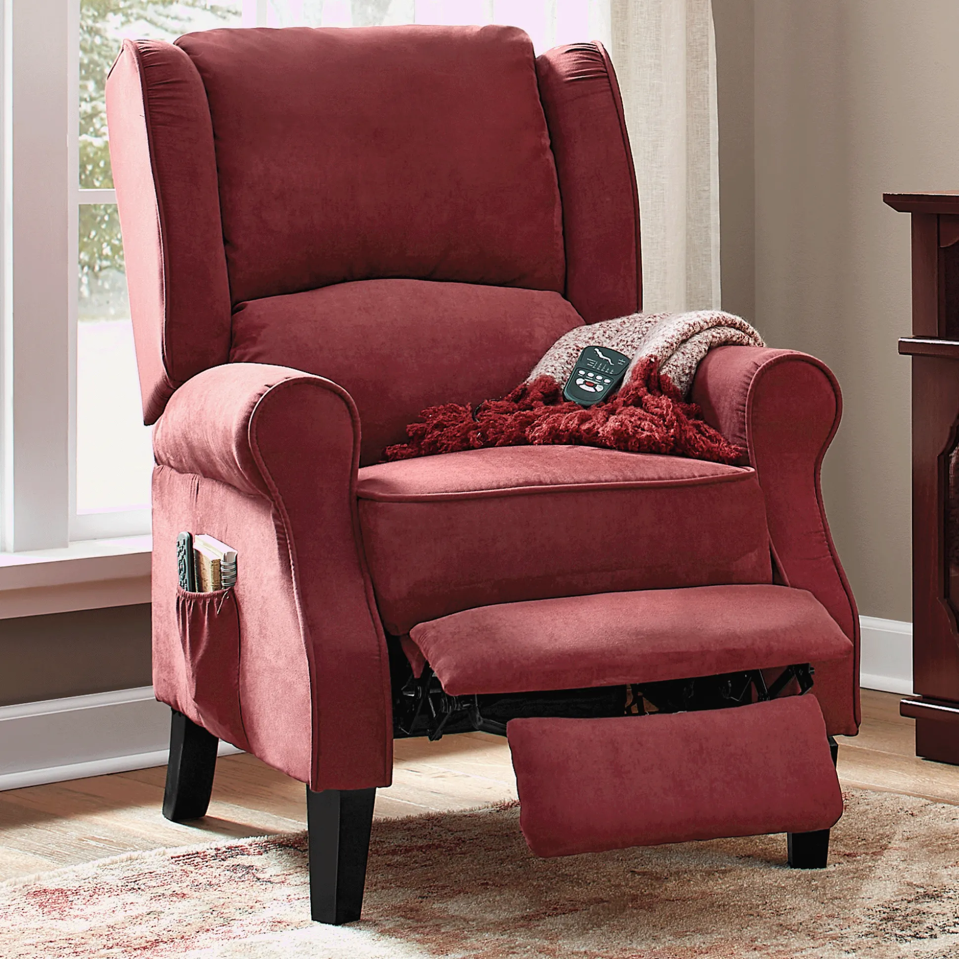 Massage Wingback Recliner with Heat