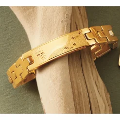 Men's Goldtone Footprints Jewelry