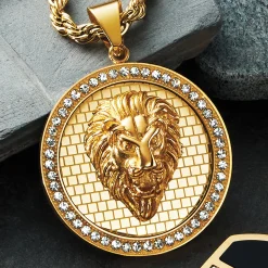 Men's Majesty Lion of Judah Goldtone Pendant