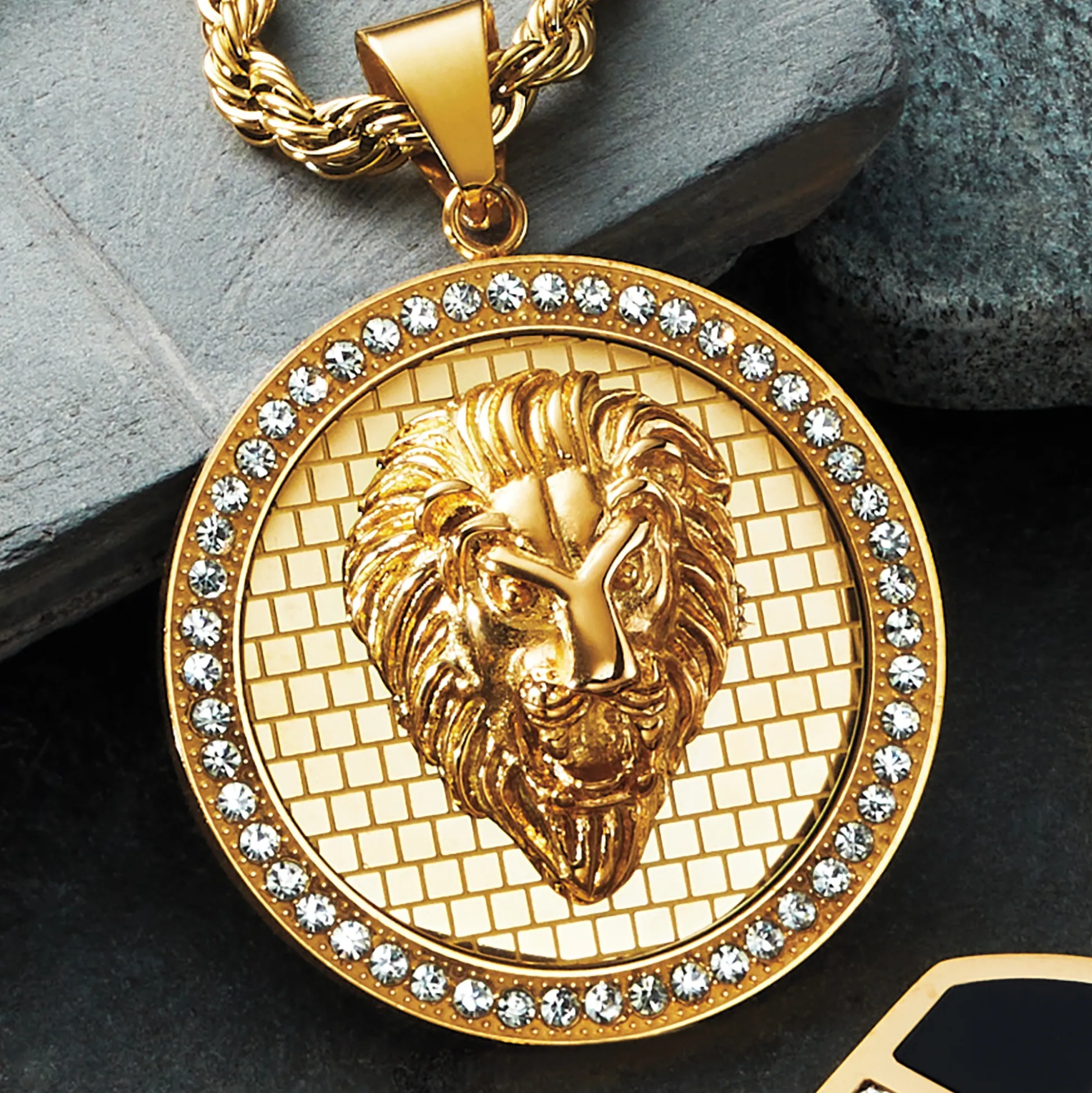 Men's Majesty Lion of Judah Goldtone Pendant