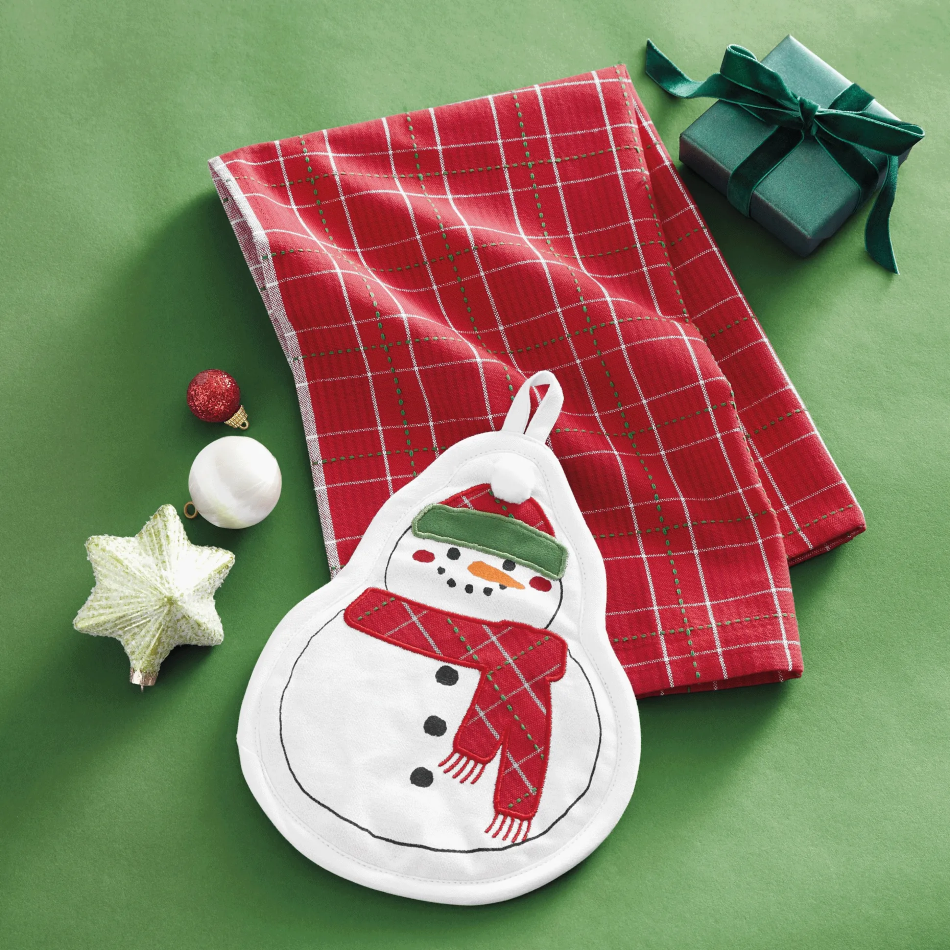 Merry Snowman Potholder Gift Set