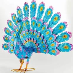 Metal Peacock Statue