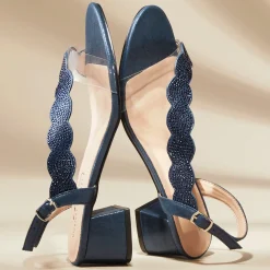 Midnight Velvet Braided Cross Strap Sandal