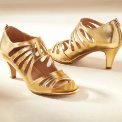 Midnight Velvet Metallic Caged Shootie with 2.5" Heel