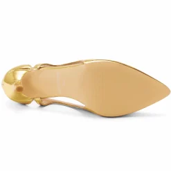 Midnight Velvet Women's Metallic Pump with Cutouts