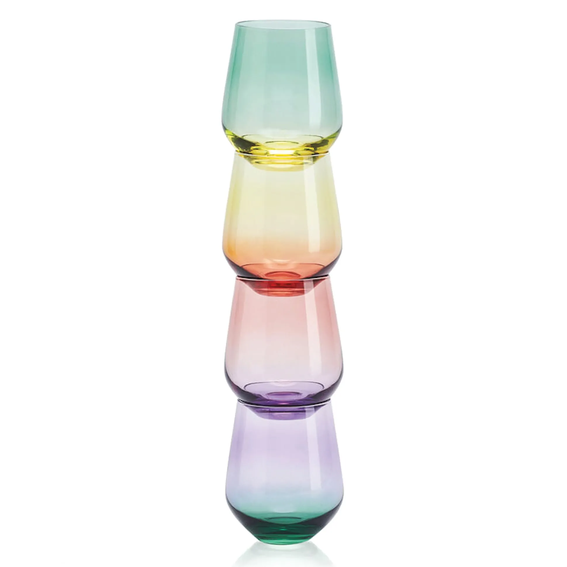 Mikasa Chroma Set of 4 Assorted Stemless Wine Glasses