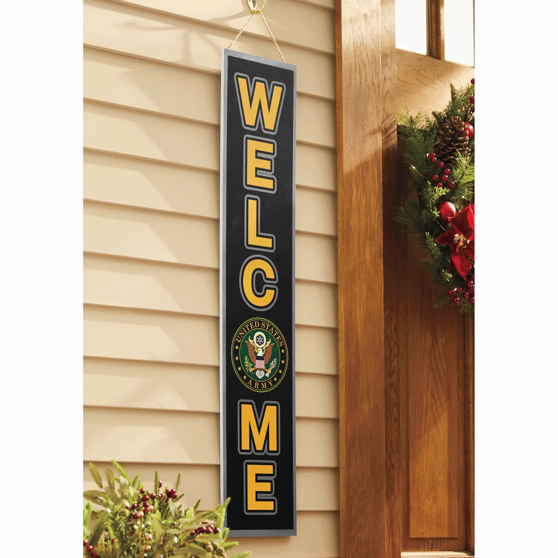 Military Porch Welcome Sign