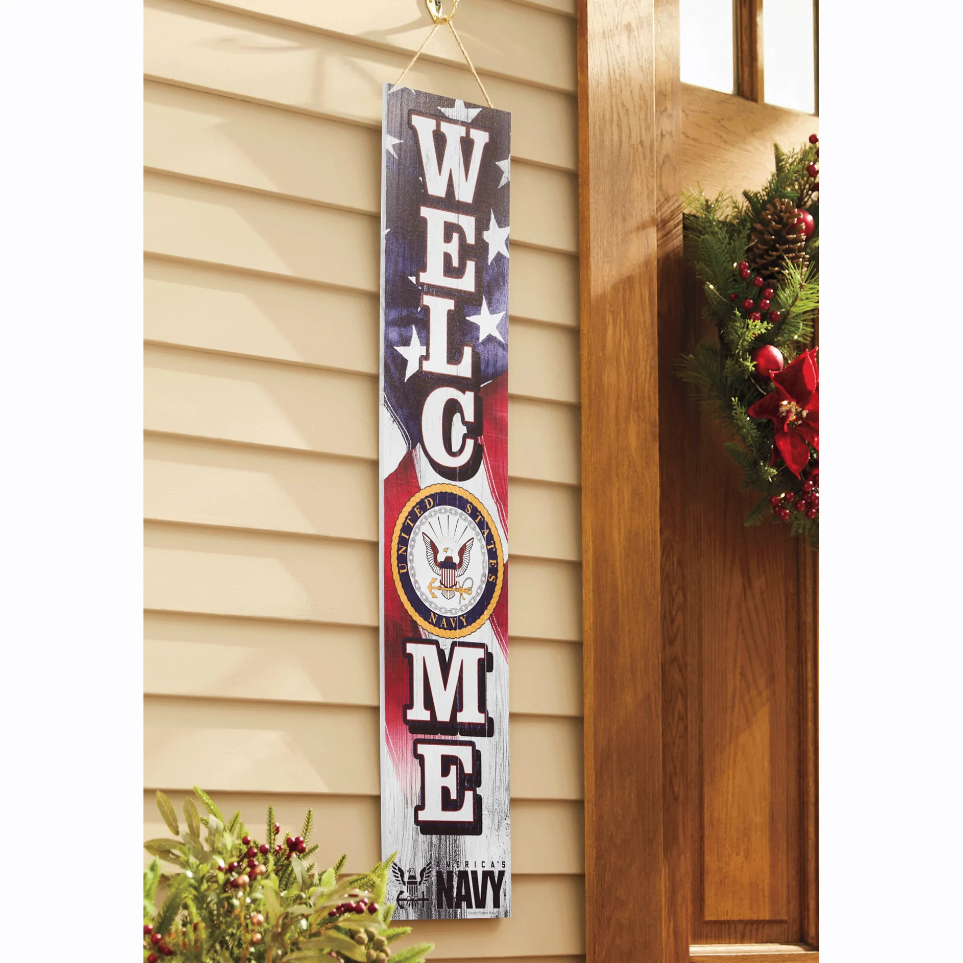 Military Porch Welcome Sign