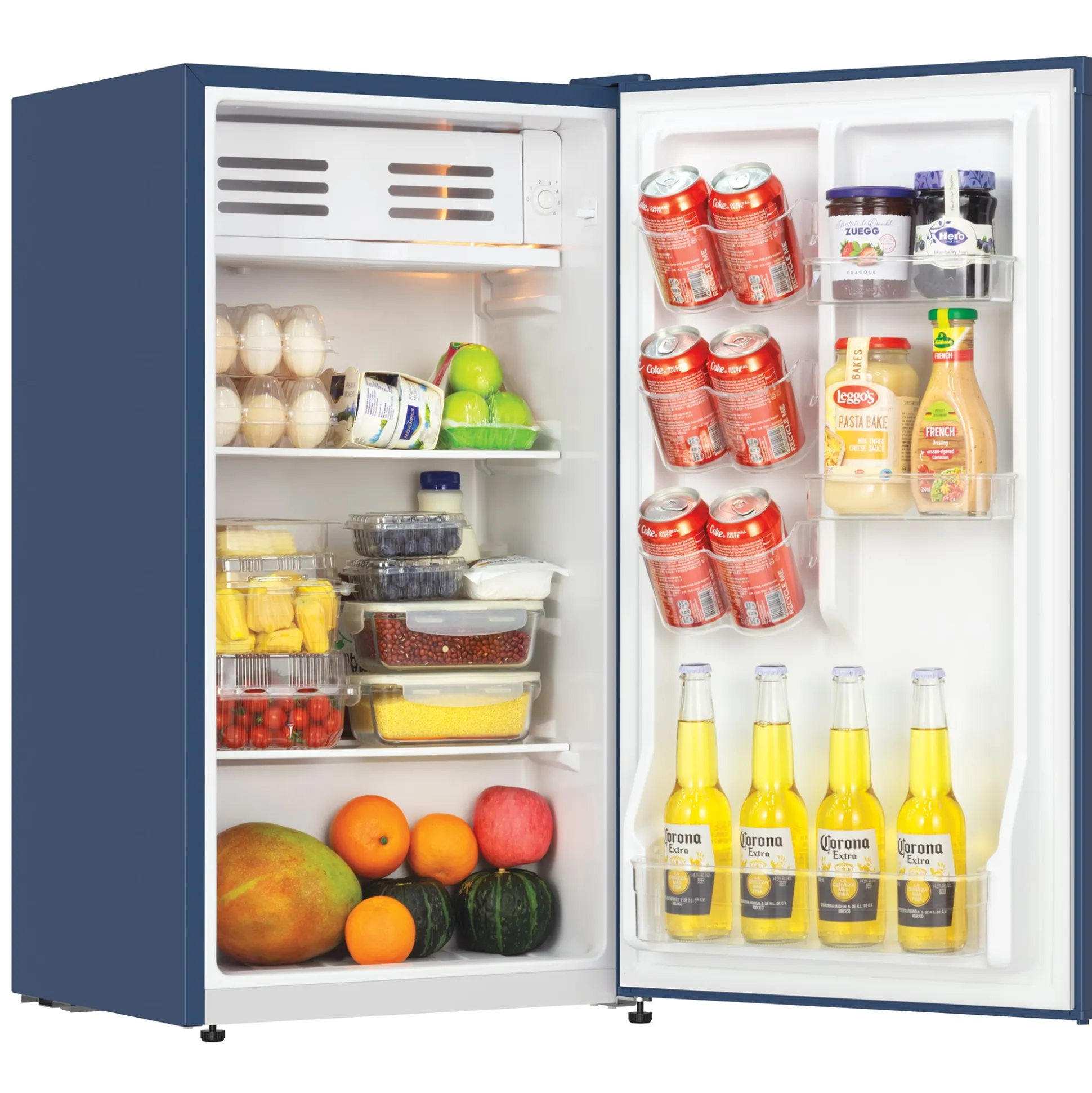 Montgomery Ward 3.2 cu. ft. Contemporary Fridge/Freezer, Gray or Blue