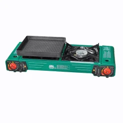 Mr. Outdoors 2-in-1 Double Butane Stove with Griddle