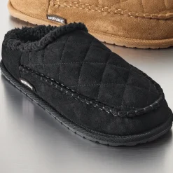 MUK LUKS Men's Pieced Scuff with Faux-Fur Lining