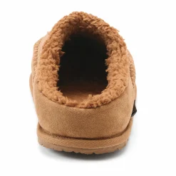 MUK LUKS Men's Pieced Scuff with Faux-Fur Lining
