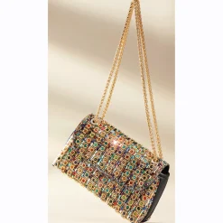 Multicolor Rhinestone Bag