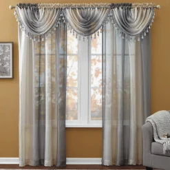 Ombré Tasseled Waterfall Valance