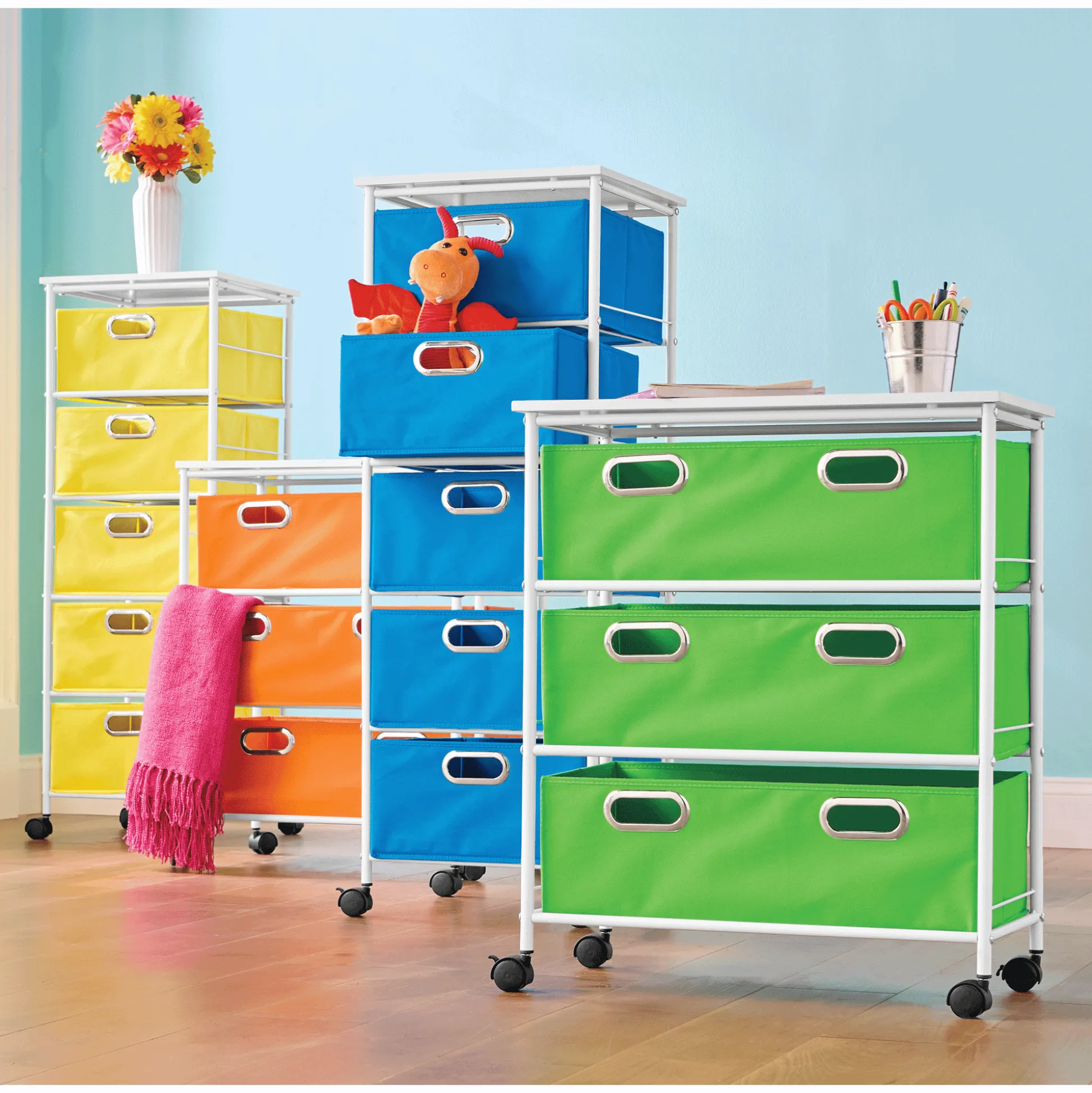 3- or 5- Drawer Rolling Cabinet