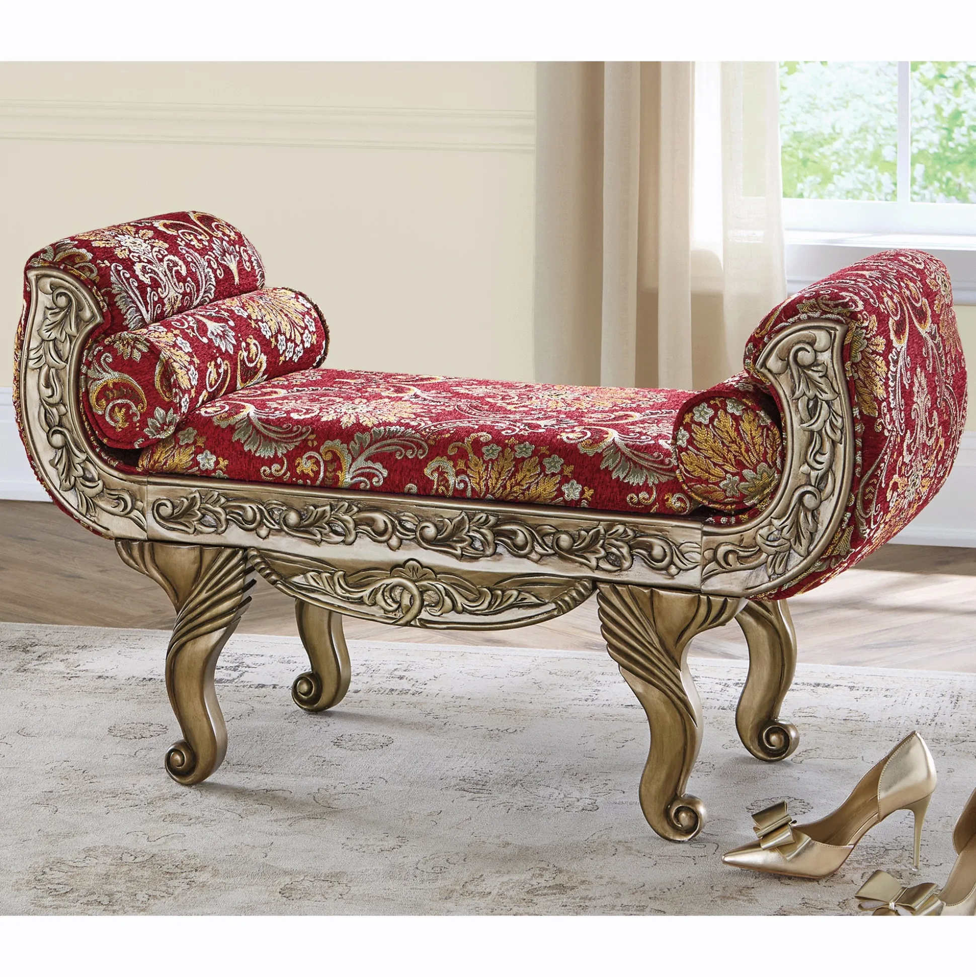 Ornate Carved Bench