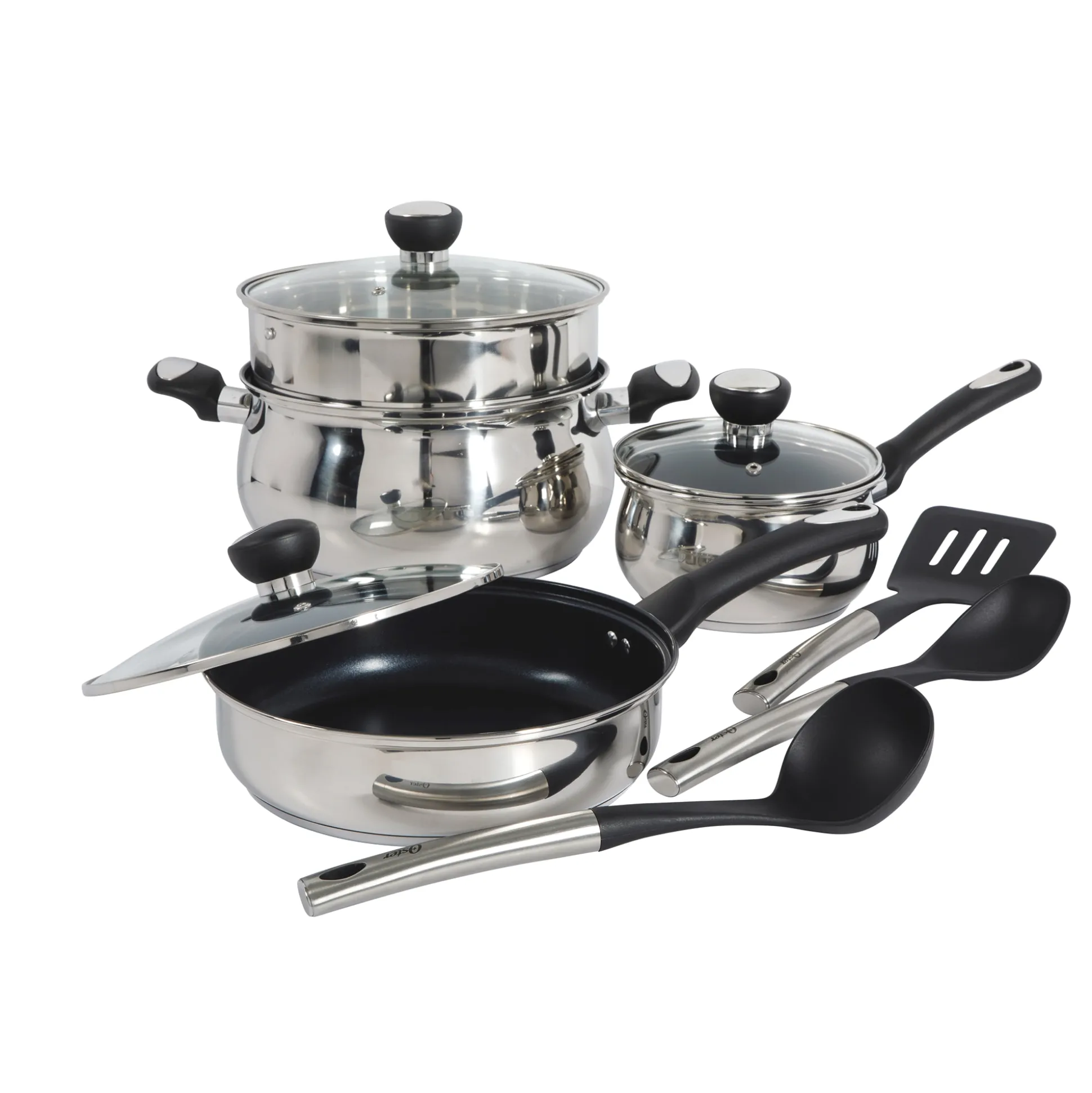 Oster Baldwyn 10-Piece Stainless Steel Cookware Set